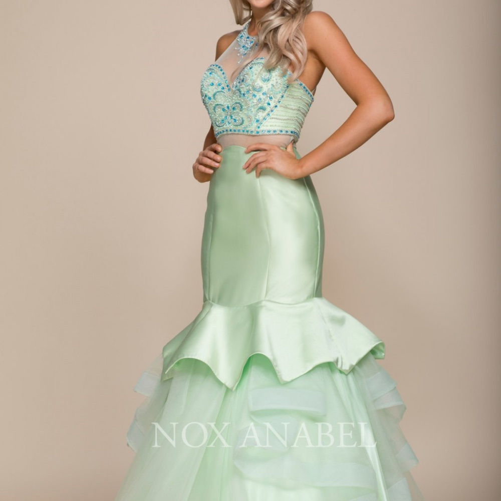 Illusion Sweetheart Mermaid Prom Dress